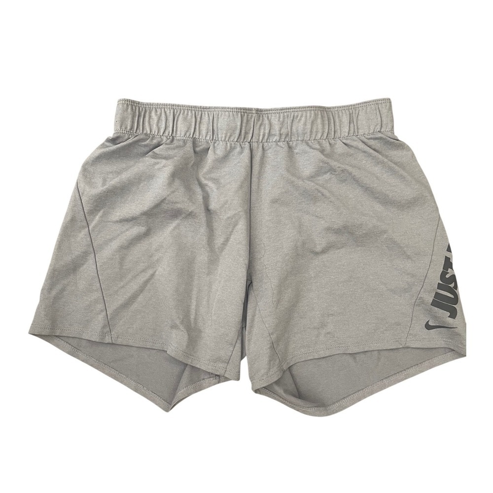 Nike Dri-FIT Shorts Mens Small Gray Just Do It Graphic Athletic Training Running